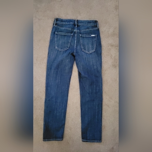 White House Black Market Women's High Rise Slim Ankle Patch Embroidered Jeans - Picture 6 of 7